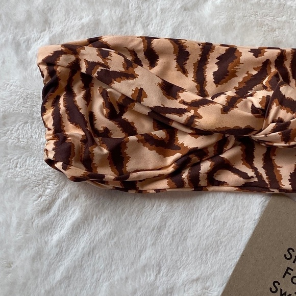 New! Stone Fox Swim Lele knotted bandeau bikini top 10656 - Picture 9 of 12